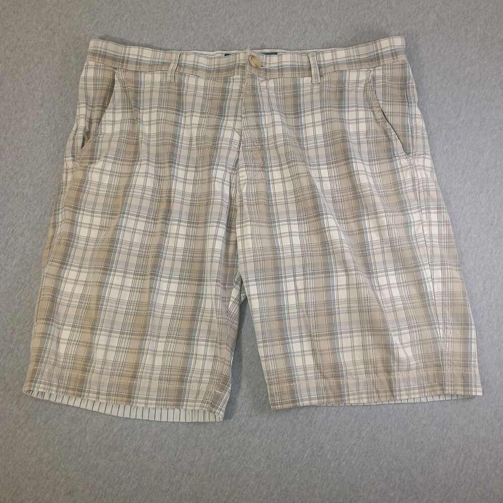 Halsey 44 Shorts Mens 36 Beige Plaid Sport Stretch Golf Shorts